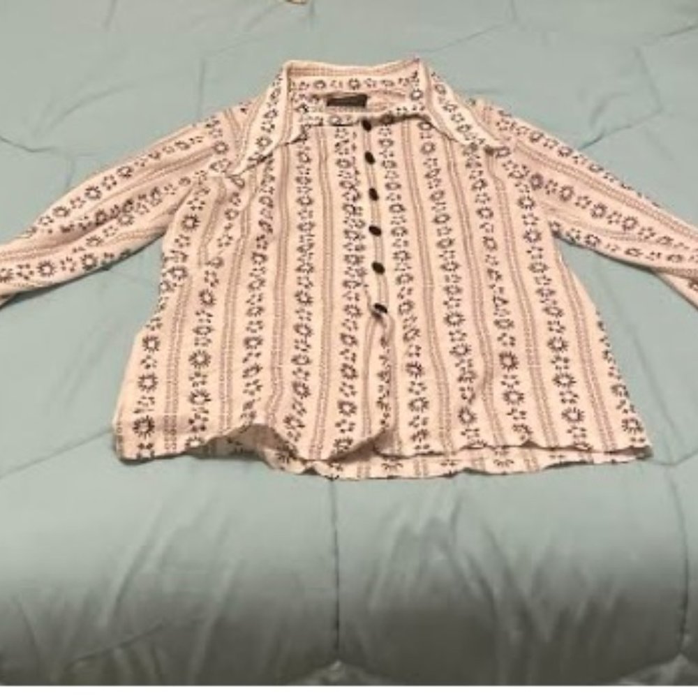 MEN's 1960's Embroidered Cotton Shirt